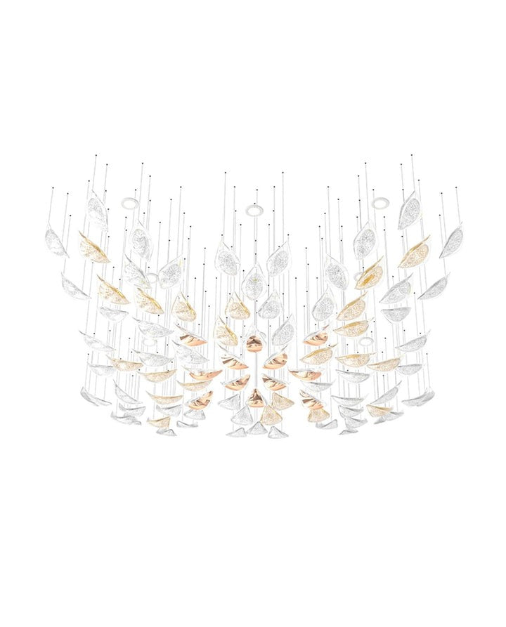 Gold Leaf LED Ceiling Chandelier