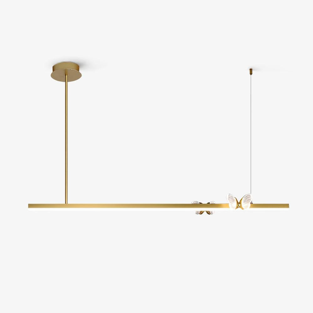 Gold LED Butterfly Chandelier with Acrylic Wings