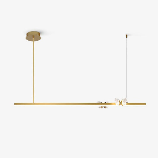 Gold LED Butterfly Chandelier with Acrylic Wings