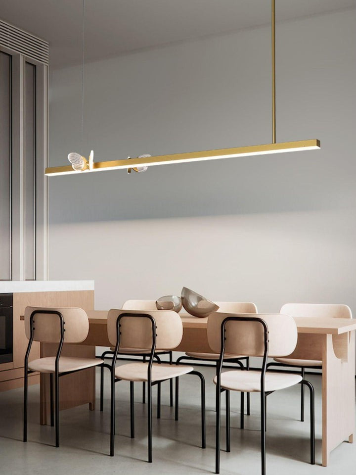 Gold LED Butterfly Chandelier with Acrylic Wings
