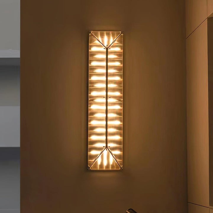 Gothic-Inspired Patterned Glass LED Wall Sconce