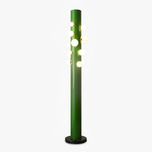 Green Marble & Glass Floor Lamp – Metal LED Design