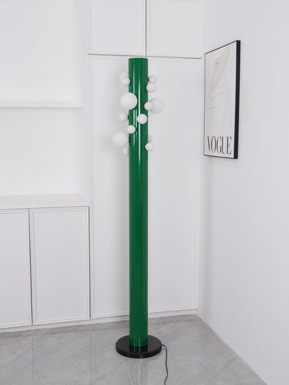Green Marble & Glass Floor Lamp – Metal LED Design