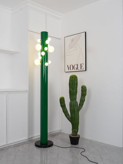 Green Marble & Glass Floor Lamp – Metal LED Design
