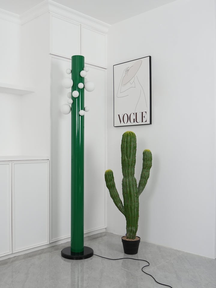 Green Marble & Glass Floor Lamp – Metal LED Design