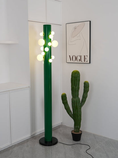 Green Marble & Glass Floor Lamp – Metal LED Design