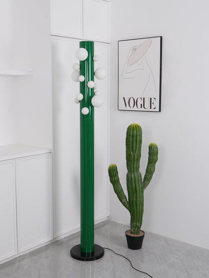 Green Marble & Glass Floor Lamp – Metal LED Design