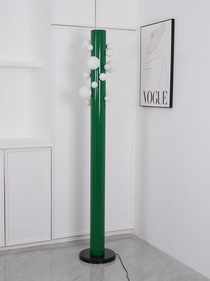 Green Marble & Glass Floor Lamp – Metal LED Design