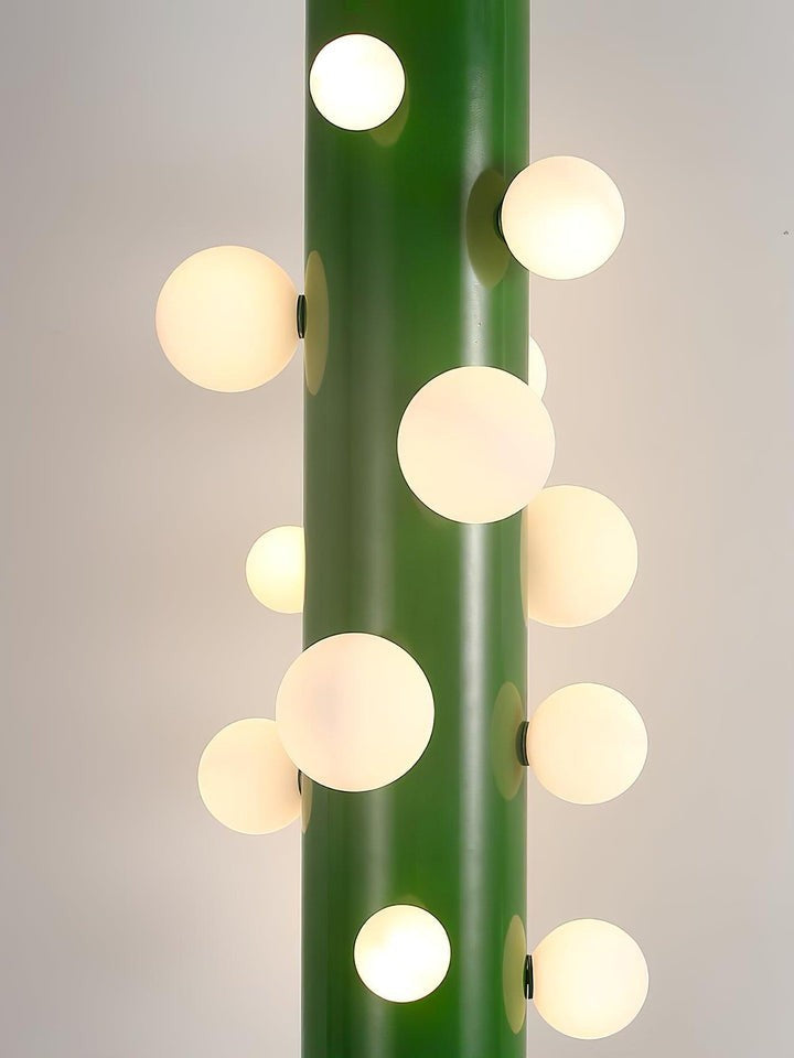 Green Marble & Glass Floor Lamp – Metal LED Design