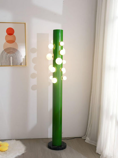 Green Marble & Glass Floor Lamp – Metal LED Design
