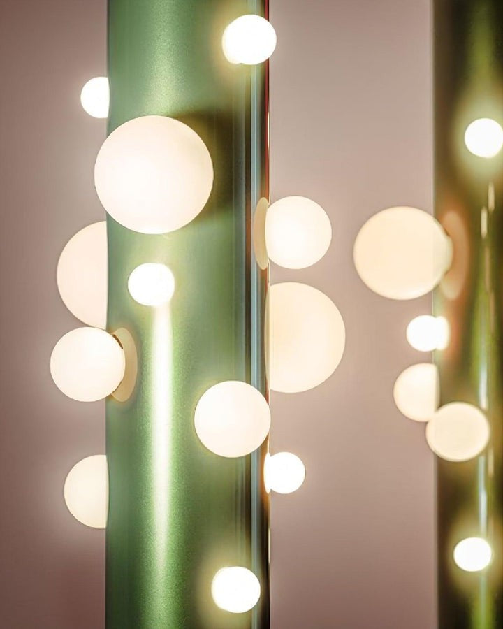 Green Marble & Glass Floor Lamp – Metal LED Design