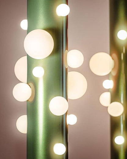 Green Marble & Glass Floor Lamp – Metal LED Design