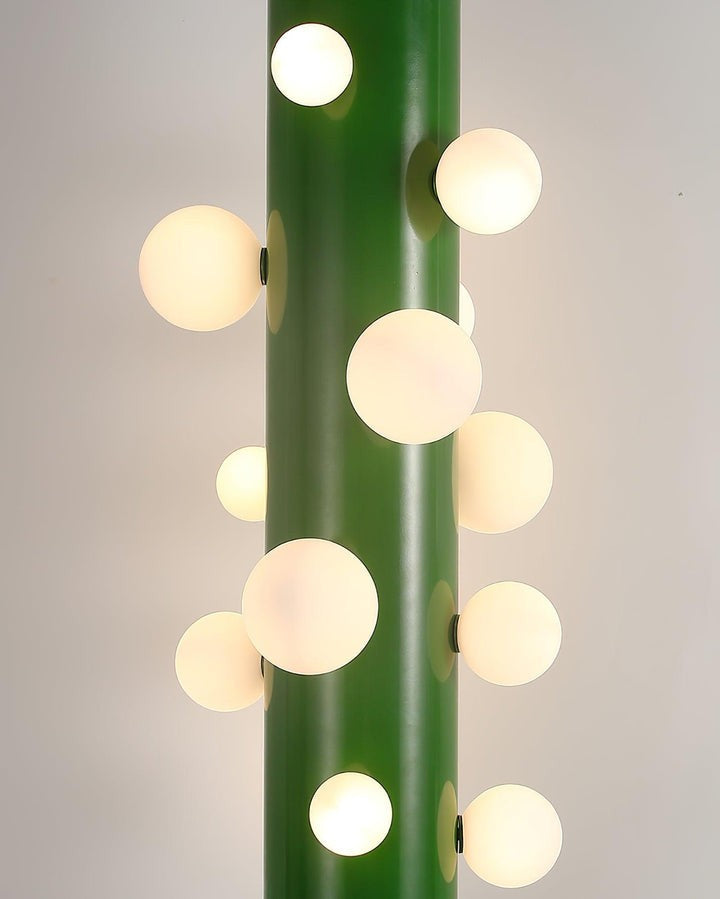 Green Marble & Glass Floor Lamp – Metal LED Design