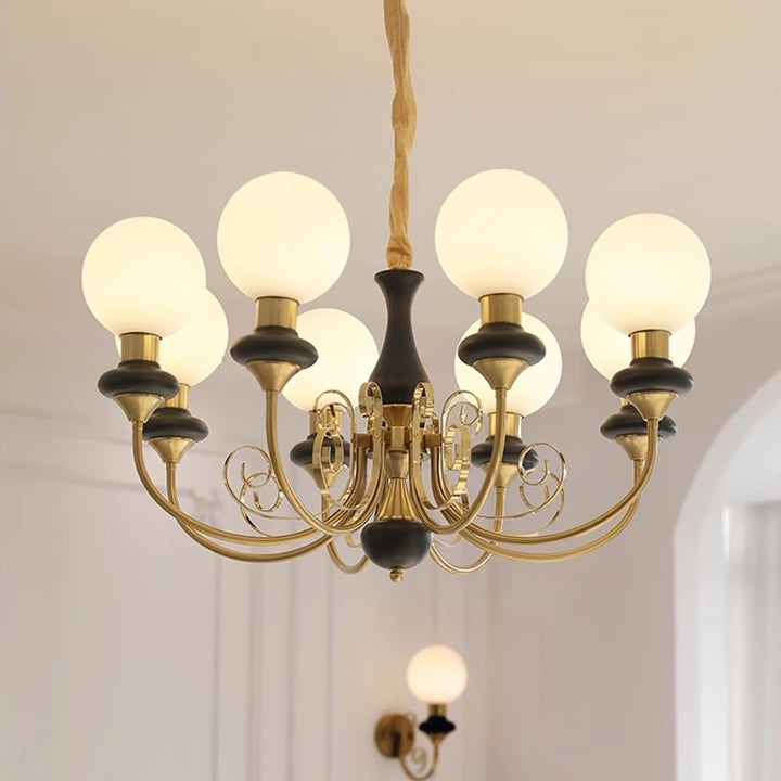 Green Onyx-Style Multi-Light Ceiling Chandelier