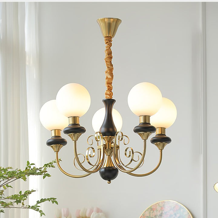 Green Onyx-Style Multi-Light Ceiling Chandelier