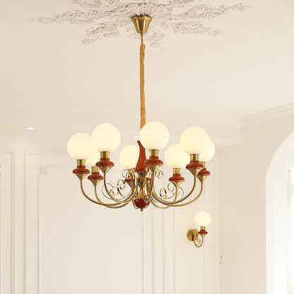 Green Onyx-Style Multi-Light Ceiling Chandelier