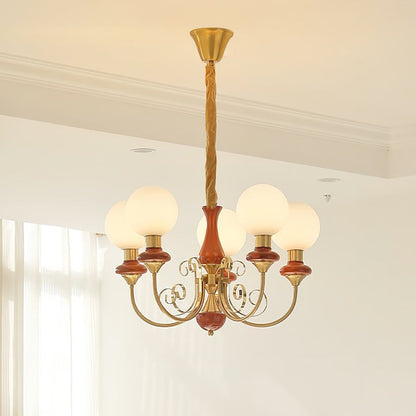 Green Onyx-Style Multi-Light Ceiling Chandelier