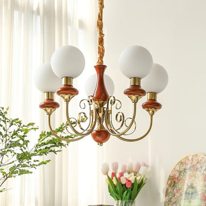 Green Onyx-Style Multi-Light Ceiling Chandelier