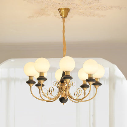Green Onyx-Style Multi-Light Ceiling Chandelier