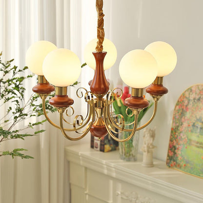 Green Onyx-Style Multi-Light Ceiling Chandelier