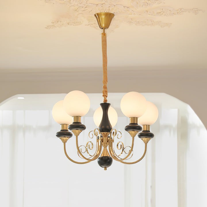 Green Onyx-Style Multi-Light Ceiling Chandelier