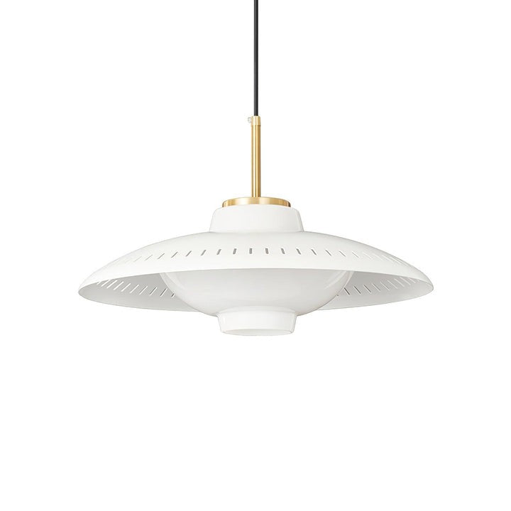 Grooved Opal Glass Shade Pendant Light