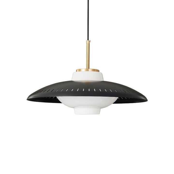 Grooved Opal Glass Shade Pendant Light