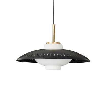 Grooved Opal Glass Shade Pendant Light