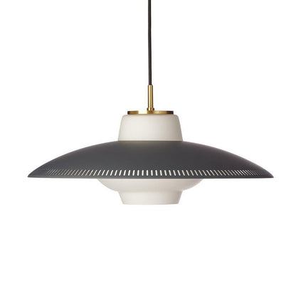 Grooved Opal Glass Shade Pendant Light
