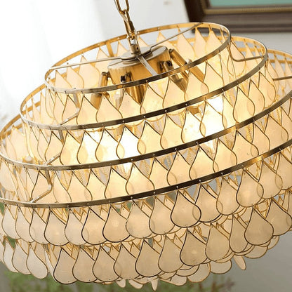 Handcrafted Shell Teardrop Chandelier