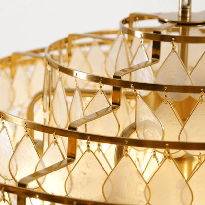 Handcrafted Shell Teardrop Chandelier