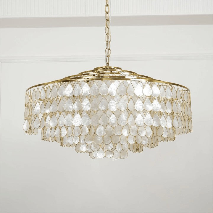 Handcrafted Shell Teardrop Chandelier