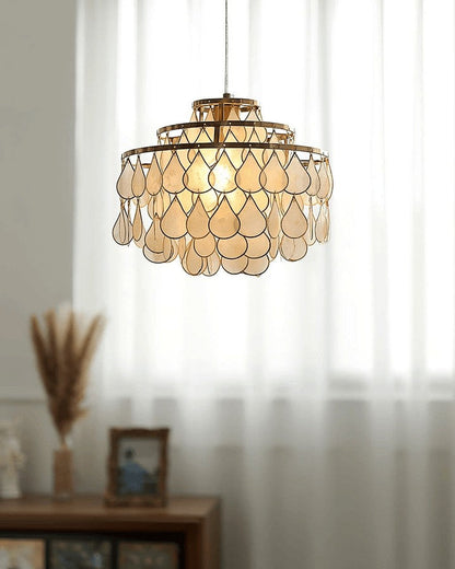 Handcrafted Shell Teardrop Chandelier