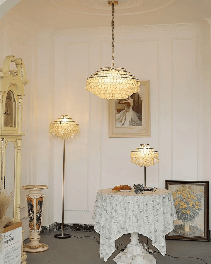 Handcrafted Shell Teardrop Chandelier