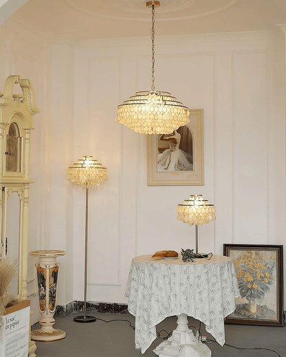 Handcrafted Shell Teardrop Chandelier