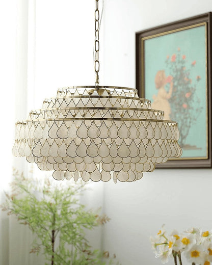 Handcrafted Shell Teardrop Chandelier