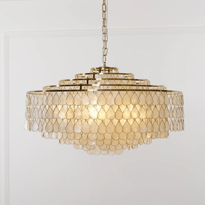 Handcrafted Shell Teardrop Chandelier