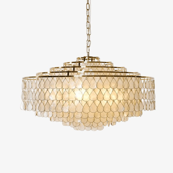 Handcrafted Shell Teardrop Chandelier