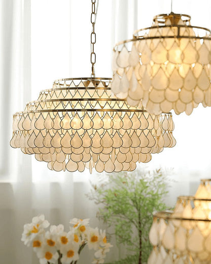 Handcrafted Shell Teardrop Chandelier