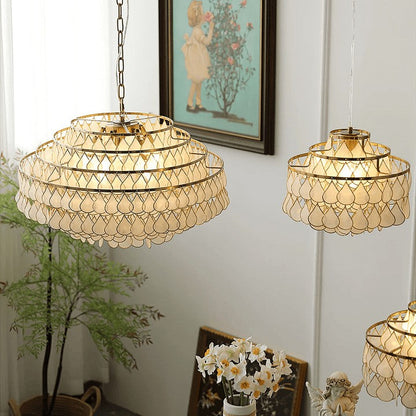 Handcrafted Shell Teardrop Chandelier