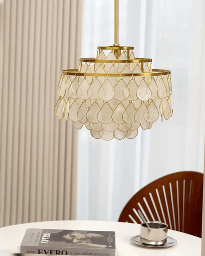 Handcrafted Shell Teardrop Chandelier