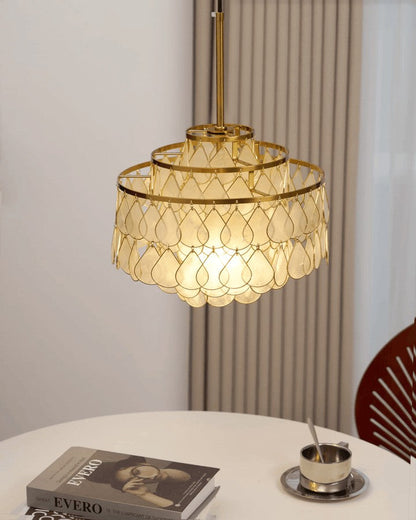 Handcrafted Shell Teardrop Chandelier