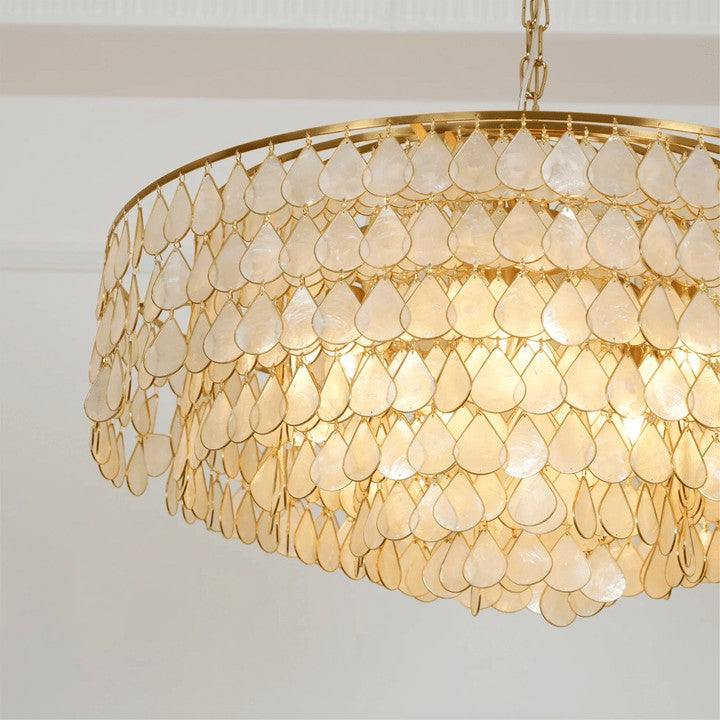 Handcrafted Shell Teardrop Chandelier