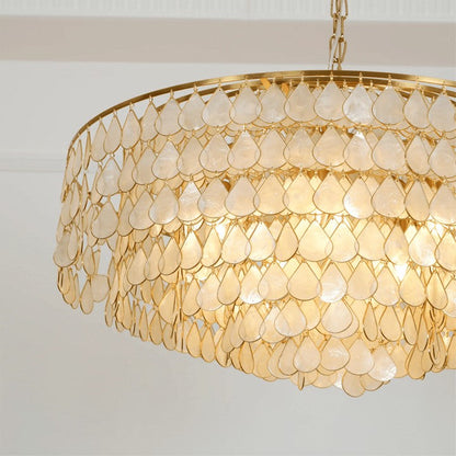 Handcrafted Shell Teardrop Chandelier
