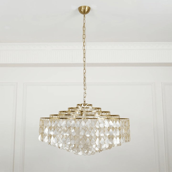 Handcrafted Shell Teardrop Chandelier