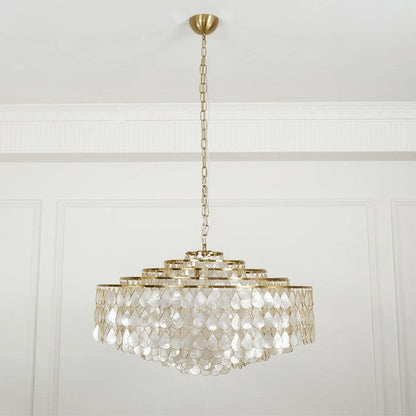 Handcrafted Shell Teardrop Chandelier