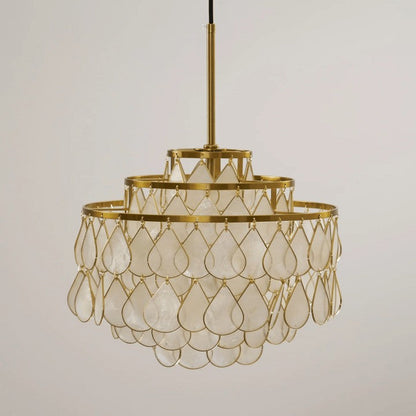 Handcrafted Shell Teardrop Chandelier