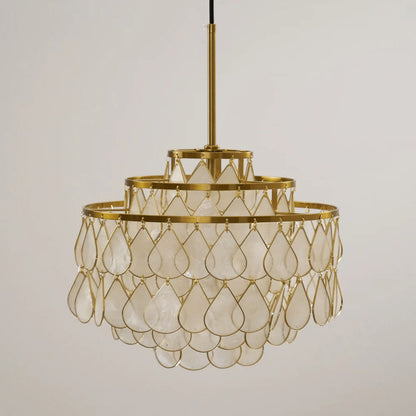 Handcrafted Shell Teardrop Chandelier