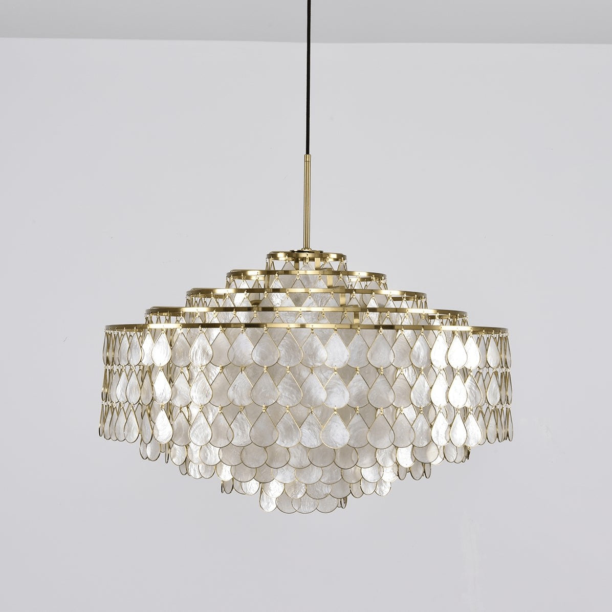 Handcrafted Shell Teardrop Chandelier