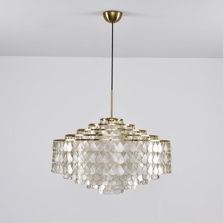 Handcrafted Shell Teardrop Chandelier